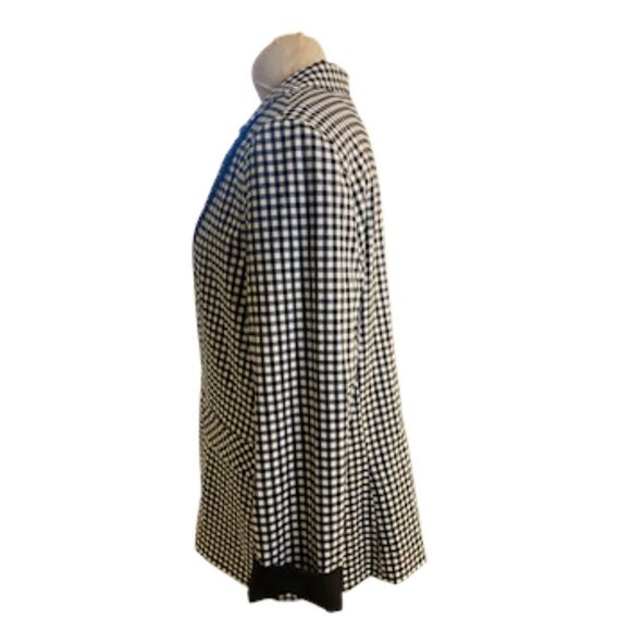 Zac & Rachel Blazer Sz. XL Black/White Check One Button Office Professional - Picture 6 of 10